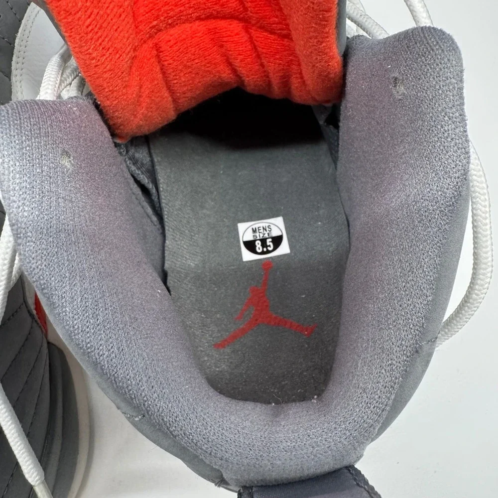Jordan 12 Retro Cool Grey Mens Size 8.5 Grey Orange White 130690-012